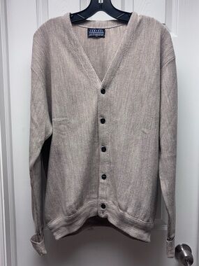 Jantzen Classics Men’s Beige Button Cardigan XL Made in USA